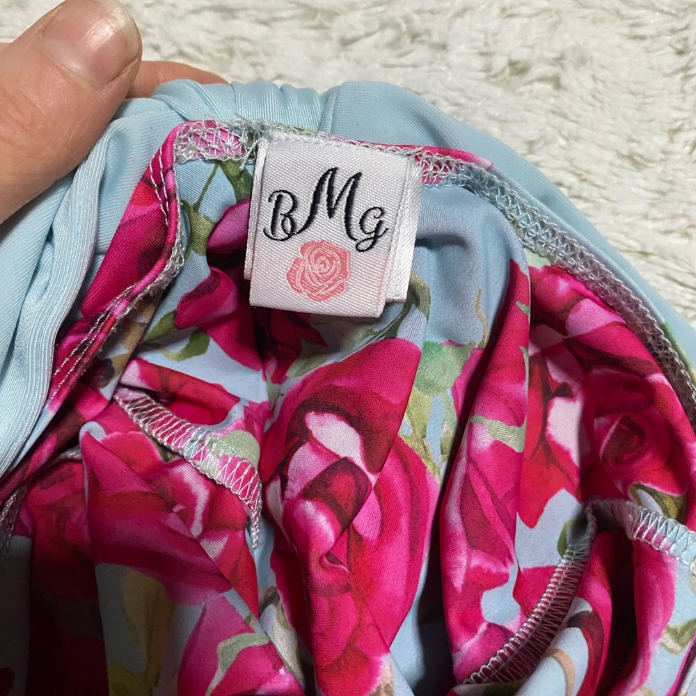 Floral Ruffle Swimsuit - Mia Belle Girls - Picture 3 of 3